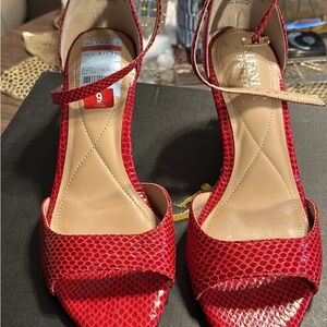 Alfani Vibrant Red Textured Heels